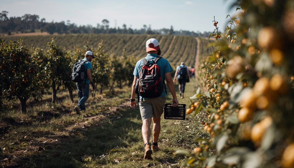 backpacker doing farmwork australia